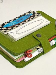 Rice Field Felt Cloth Refillable Notebook Diary Book Soft Cover A6 Size for Students Cultural Supplies Business