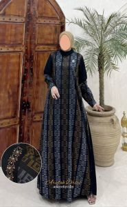 BEENA BASIC // GAMIS HITAM ELEGANT MEWAH TERBARU AMORE BY RUBY ARAFAH