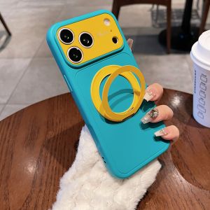 SinQui | Sandy Colorful 360 Degree Rotating Magnetic Stand Anti-Drop Full Wrap iPhone Case