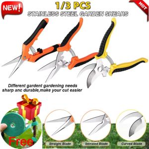 3 Pack Gardening Shears Garden Scissors Stainless Steel Plant Flower Scissors Clippers Pruning Shears tijeras de jardinería