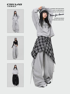 Quần Dài Thể Thao Thường Ngày CBXLAB Grey Cloud Cotton Print Drawstring Street Dance Casual Sporty Trendy Womens Set