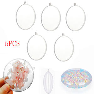5pcs 8cm Merry Christmas Plastic Oblate Spheroid Hanging Pendant Winter Happy New Year Xmas Celebration Party Decoration Supplie
