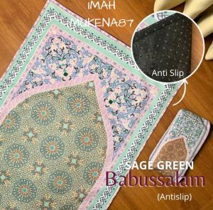 Sajadah Travel Motif babussalam ANTI SLIP pouch dompet sleting