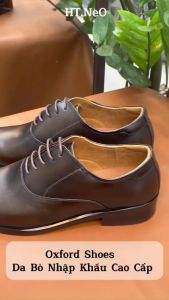 Giày Da Nam Oxford HT.NEO Da Bò Nhập Khẩu Cao Cấp Kiểu Dáng Classic Sang Trọng Lịch Sự GT05