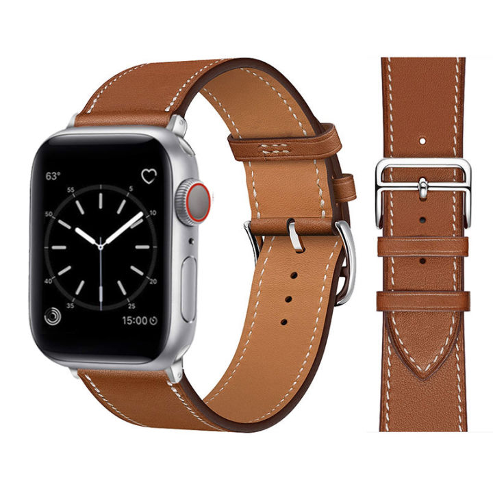 Leather band for Apple watch strap 44mm 40mm 45mm 41mm 38mm 42mm 49mm 45 mm Single tour bracelet iWatch series 7 6 3 se Ultra 8