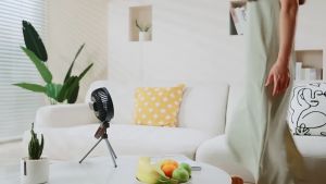 4in1 พัดลมแคมป์ปิ้ง 20000mah ใช้งานได้นาน7วัน พัดลมพกพา ลมทรงพลัง พัดลมตั้งโต๊ะ/พัดลมเพดาน/โคมไฟแขวน/แหล่งพลังงาน 4in1 พัดลม ปรับ USB Camping Fan