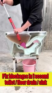 Toilet Unclogging Gun High Pressure Toilet Plunger Drain Unblocker Powerful Manual Pneumatic Toilet Clean Equipment