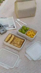 Double Lock ชุดกระเป๋า พร้อมกล่องถนอมอาหาร 2 กล่อง  ฟรีช้อนซ้อม รุ่น 99213-1F