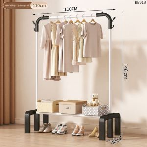 ZHUANJIAO | Giá Đỡ Quần Áo Gấp Được Trong Nhà Hai Thanh