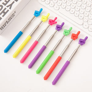 Retractable Teacher Pointer Finger Design StainlessSteel Telescopic School Teaching Pointer Stick Teacher Supplies For Classroom