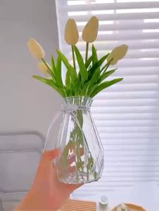 Lọ Hoa Bình Hoa Tuylip Để Bàn Cao 25-28cm Trang Trí Phòng Khách Bàn Học DG-367