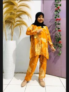 Adelina Set Setelan Kekinian 2024 Bahan Cringkel Air Flow Long Tunik Celana Kulot Outfit Wanita Kondangan Gamis Muslim Oversize Baju Panjang Dewasa