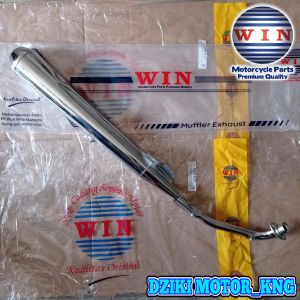 Muffler Exhaust Knalpot Standar Honda Astrea Grand Legenda Impresa Chrom Merek WIN