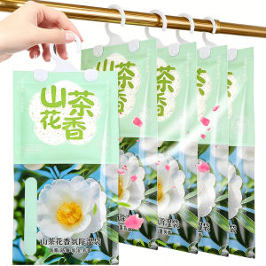 10pcs Wardrobe Hanging Hygroscopic Bag / Anti-mold Desiccant Bags / White Peach Camellia Scented Dehumidifier Bag / Indoor Desiccant