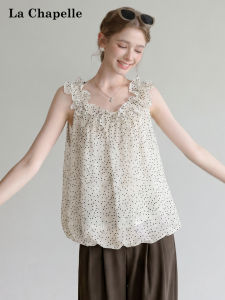 La Chapelle | Dots Off-shoulder Sleeveless Top for Summer Beach