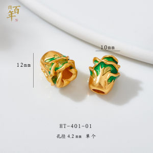 Traditional Gold Method Lucky Fish Wheat Ear Cabbage Bucket Bead Separator Bracelet DIY Bracelet Jewelry Lucky Charm