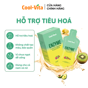 Nước Uống Bổ Sung Enzyme Chiết Xuất Từ Trái Cây và Rau Củ Hỗ Trợ Tiêu Hoá Thanh Lọc Cơ Thể Coolvita - Hộp 7 Túi
