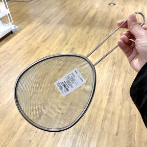 NITORI Single Handle Stainless Steel Strainer Spoon Pasta Serving Spoon Sieve Skimmer Kitchen Cooking Utensil