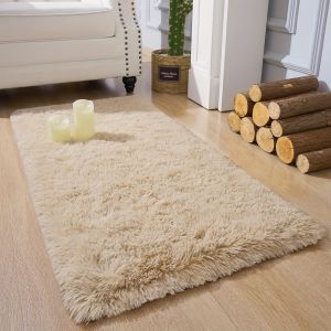 VIKAMA Ins Bedroom Bedside Rug - Nordic Plush Carpet For Living Room - Childrens Room Cool And Warm Floor Mat - Home Decoration