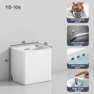Ceramic Mop Basin for Bathroom and Balcony Use