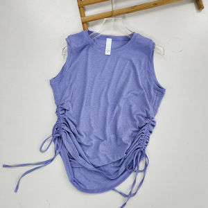 Breathable Quick Dry Running Sports Vest Sleeveless Yoga Top Womens Casual Pure Color Nylon Fabric Shirt Style Fitness Gym