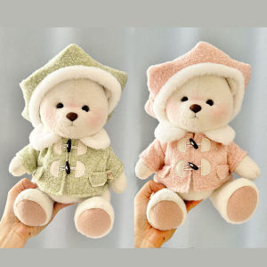 30Cm medium Lena joint bear clothes hexagonal beret set teddy bear plush doll dress up cute