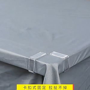 (4 PCS/PACK) Table Cloth Clip Anti-Slip Fixed Clamp Anti-Wrinkle Durable Plastic Stopper Transparent Table Cloth Holder