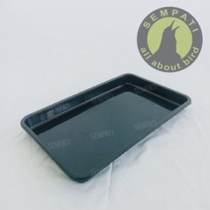 SEMPATI Tatakan Bak Keramba Mandi Burung 52x33 Cm Loyang Plastik Tatakan Alas Sangkar Kandang Umbaran Batre Burung Kucing Tatakan Plastik Alas Mandi Burung Lovebird Kacer Murai Kenari Sugar Glider Hamster