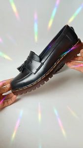 Sepatu Loafers Pria Slip On Full Black-Penny Loafers Low Boot