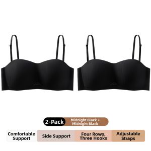 TONERCE | Strapless Non-Slip Push-Up Side-Supporting Anti-Sag Invisible Seamless Back-Baring Bra