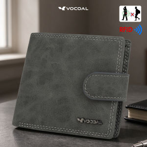 VOCOAL Mens Wallet Simple Short Soft PU Business Wallet Multi-Card Position Holder Short Travel Purses Coin Pouch ID Credit Cards Holders