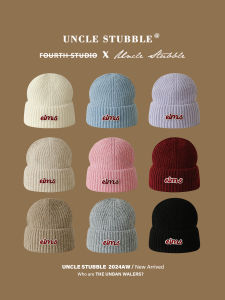 K-style Fashion Letters Knitted Hat Mens Fall and Winter Warm Woolen Hat Lovers Wild Make Your Face Look Smaller Sleeve Cap Beanie Hat