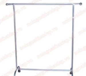 Sào phơi đồ Inox chân Cong có khoen có bánh xe chắc chắn