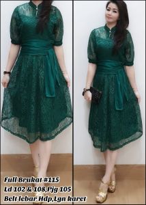 Dress brukat lapis puring