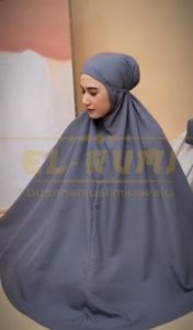 Mukena Dewasa Traveling Polos 2in1 Resleting Katun Premium