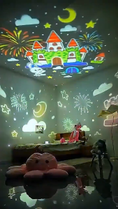 2025 New Upgraded Starry Sky Night Light LED Rotating Projector Lamp with Music Moonlight Night Light 15-Set Movie Sets (Powered) 21-Set Movie Sets (Rechargeable)