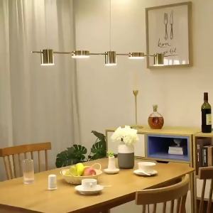Đèn Chùm LED Hiện Đại Có Thể Điều Chỉnh Độ Sáng Đèn Treo Trong Nhà Cho Phòng Khách Bàn Ăn Nhà Bếp - Đèn Treo Bằng Nhôm Có Dây