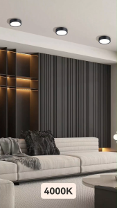 LED Downlight Pin Light 3 Colors Ceiling Lamp Ultrathin Surface Mounted Panel