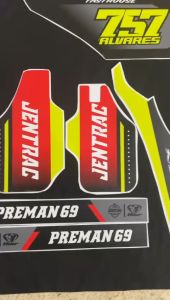 Decal Honda CRF 150L ELEGAN MERAH HITAM LIST KUNING