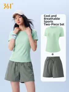 361° | Thin Short Sleeve Shorts Two-piece Suit Sports Outfit