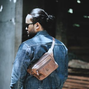 Reven Leather Jakarta - Hazar Bag Tas Selempang Pria Kulit Sapi Waistbag Slingbag Waterproof
