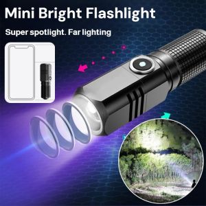 Mini Super Bright Flashlight Rechargeable Waterproof LED Torch with Long Battery Life Portable Outdoor Emergency Light