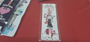 pink pen with witty backcard