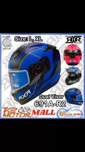 RXR 691A-R2 DUAL VISOR FULL FACE HELMET WITH ICC (BPS) SIZE 59-60CM 62-64CM LARGE & XL