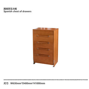 French Vintage Solid Wood Chest of Drawers against the Wall Simple Modern Storage And Organization Bedroom Furniture