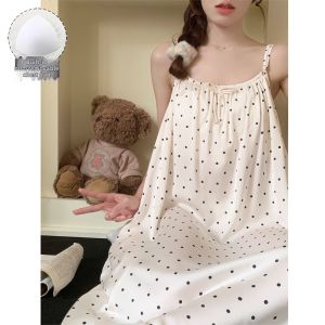 MiiOW | Silk Icy Comfort Bra Padded Camisole Dress Sleepwear