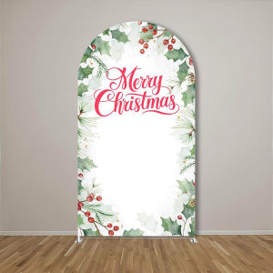 VIKAMA Christmas Arch Backdrop Cover Christmas Themed Decorative Photography Backdrop Panel Arch Backdrop Frame