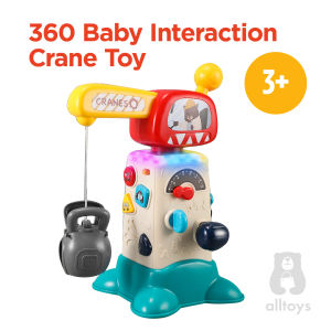Baby Interactive Crane Tower Sensory Toy Music LED light creative Kid Play Mainan Kanak Crane