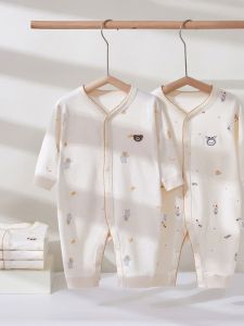 Bộ Đồ Ngủ Cotton Dài Tay Mùa Xuân Thu Cho Bé Trai Và Bé Gái Quần Áo Mặc Trong Quần Áo Bơi Quần Áo Bò Cho Bé Mới Biết Đi