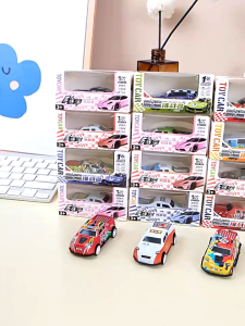 10Pcs Iron car Mini Pull Back Sport Car Model Fun Toy car Model boxed Simulation Supercar Childrens